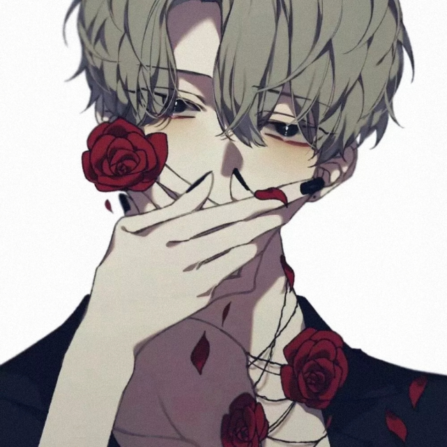 男生头像:玫瑰与少年