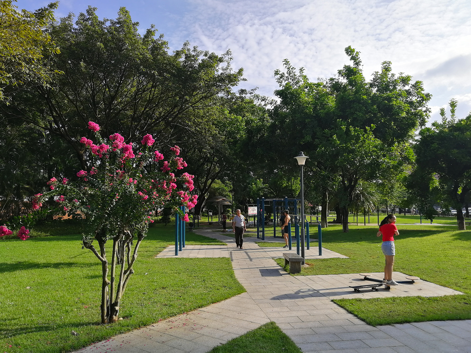 体育广场,增城游泳场以及增城康威体育运动场,门球场,网球场,健身路径