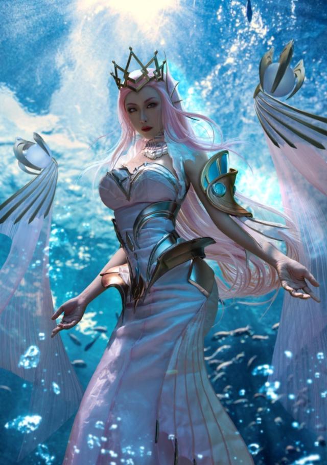 王者荣耀cos:绝美武则天海洋之心,阳光洒在脸上的那一刻心动了_腾讯