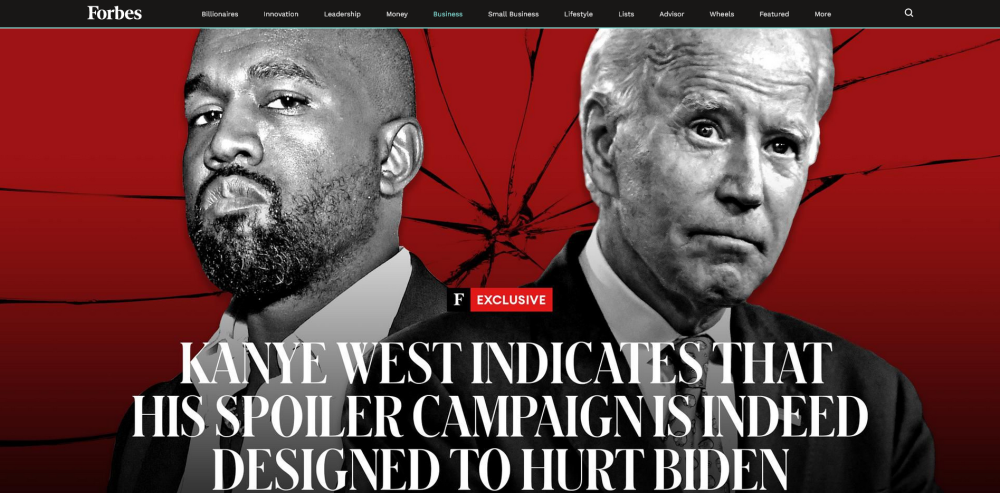 坎耶·韦斯特|参选总统是想给拜登捣乱？“侃爷”没否认