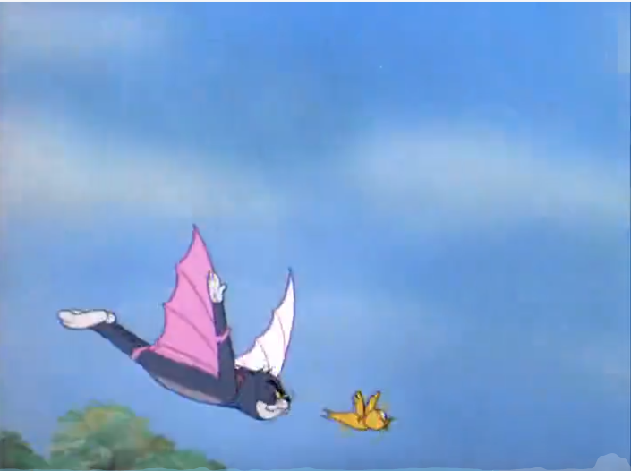 猫和老鼠小黄鸟也是光顾着逃跑了没看路直接就撞进大钟里面了