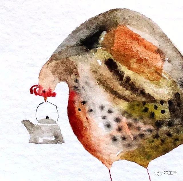 水彩画|风格朴拙却富有童趣的水彩画