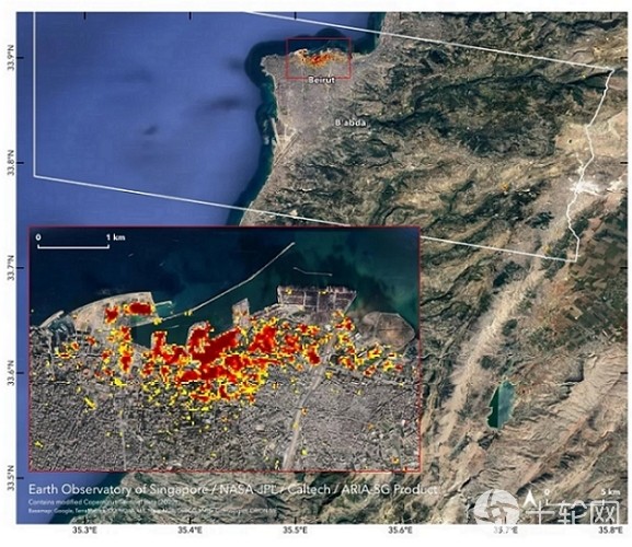 nasa|NASA公布了贝鲁特爆炸事件后的卫星照片，多图比对历劫前后