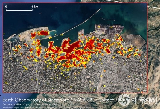nasa|NASA公布了贝鲁特爆炸事件后的卫星照片，多图比对历劫前后