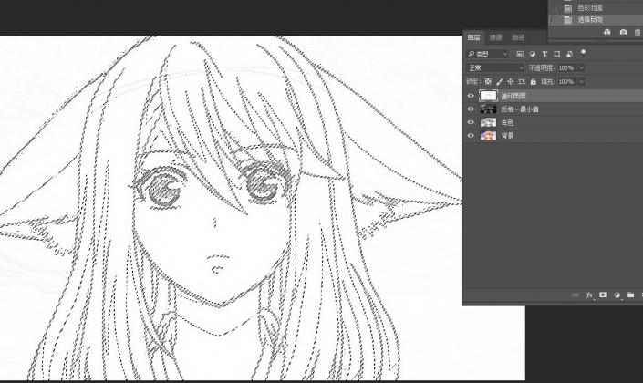 ps超实用转手绘线稿