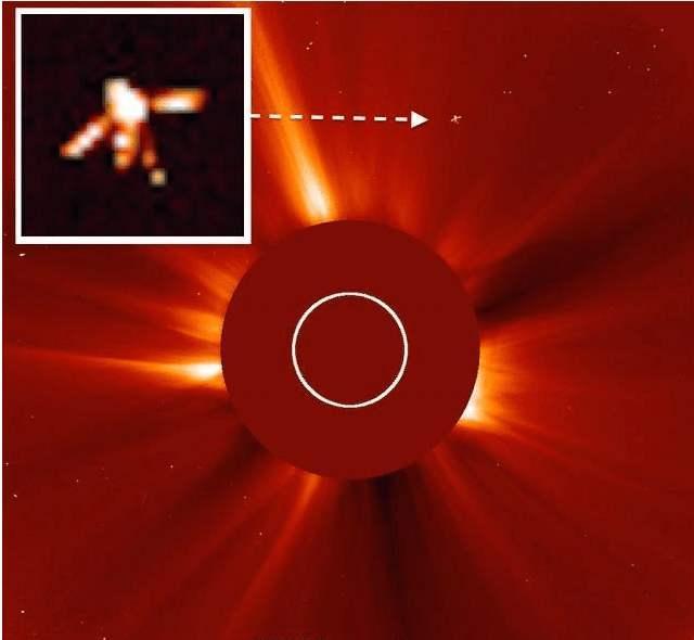 nasa|NASA捕捉到太阳附近的“巨型飞船”，比地球大10倍？这是怎么回事