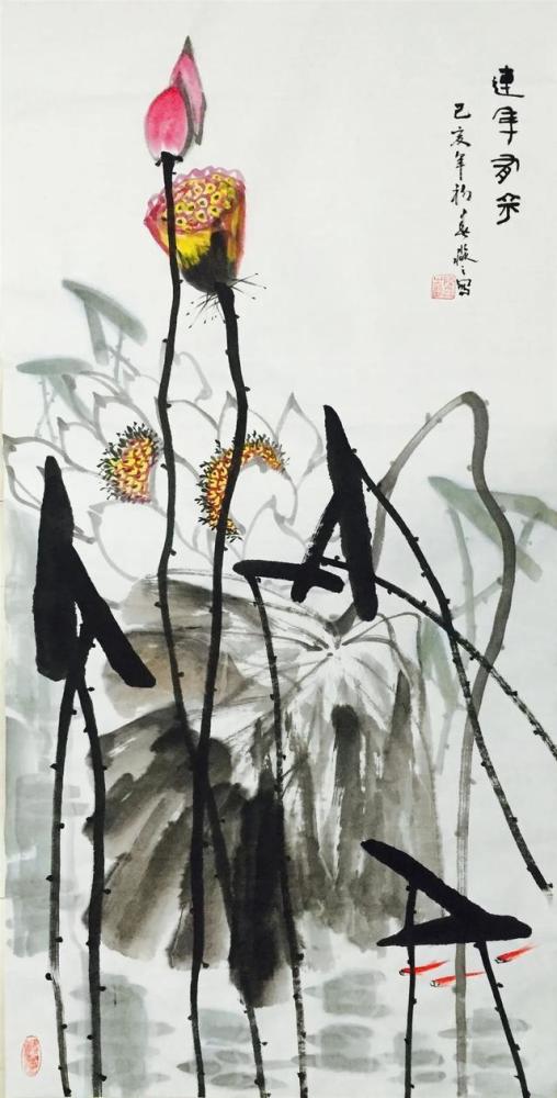 陆建国|江南画荷大家陆建国荷花系列作品欣赏