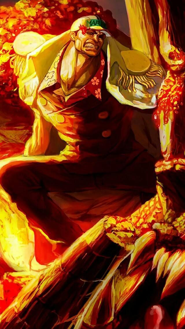 海贼王赤犬在海上追你说什么能逃脱我是你失散多年的儿子