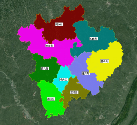 南充市3区1市5县城区面积排名顺庆高坪不分上下你哪儿排第几