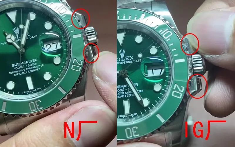 对比n厂和ig厂劳力士绿水鬼各细节究竟哪家强