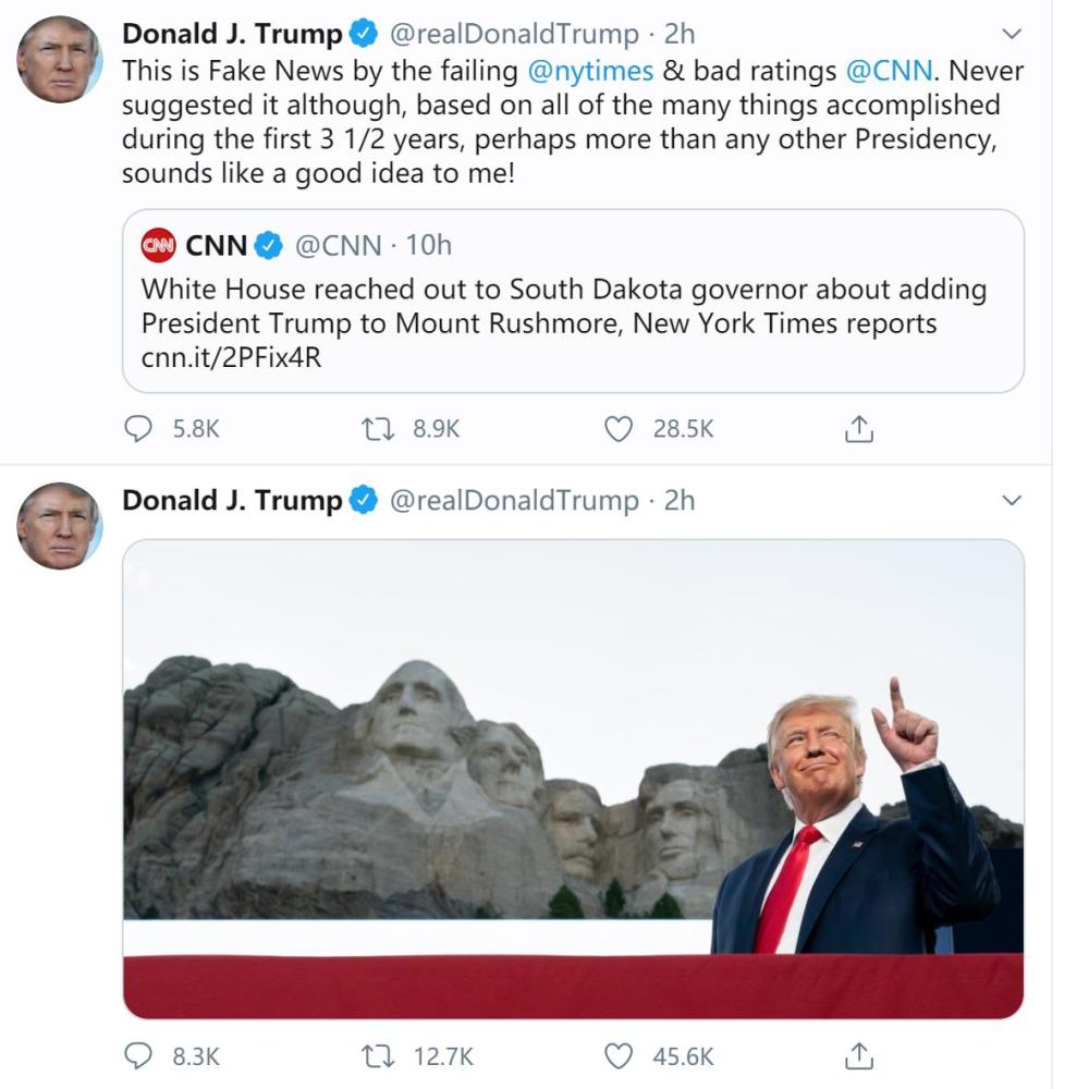 特朗普|美媒曝特朗普想在总统山“塞脸”，但上面真没地儿了