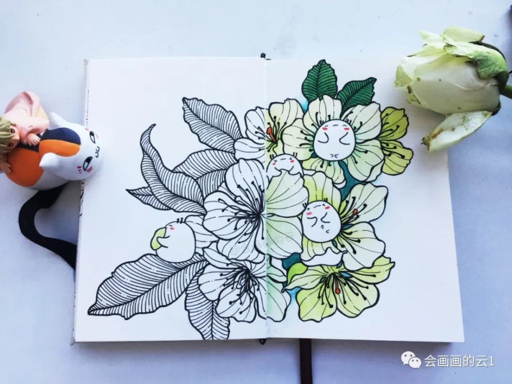 针管笔|没想到针管笔和水彩可以这么好看！手绘过程图分享