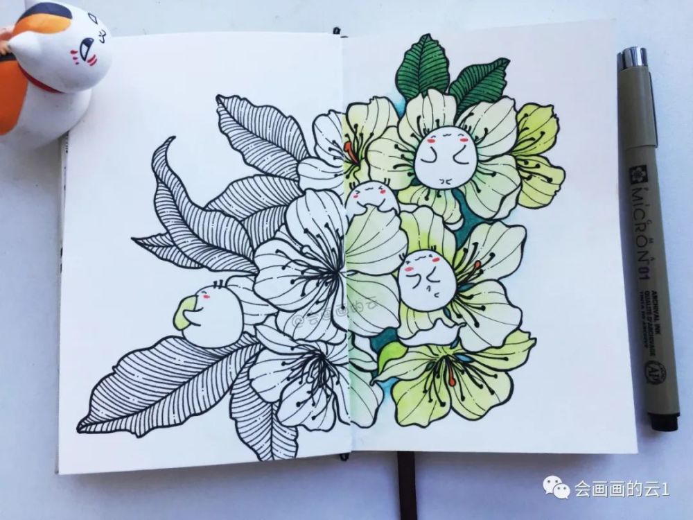 针管笔|没想到针管笔和水彩可以这么好看！手绘过程图分享