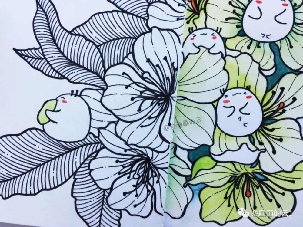 针管笔|没想到针管笔和水彩可以这么好看！手绘过程图分享