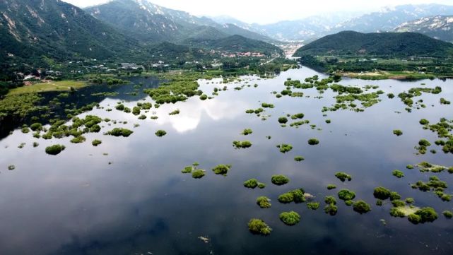 青山逶迤,水量丰沛—航拍雨后的崂山水库