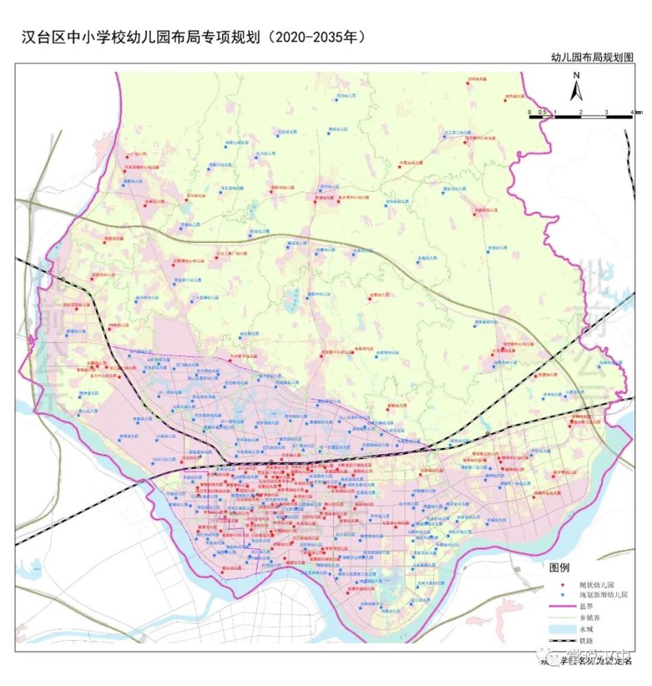 (汉台区幼儿园布局规划图)