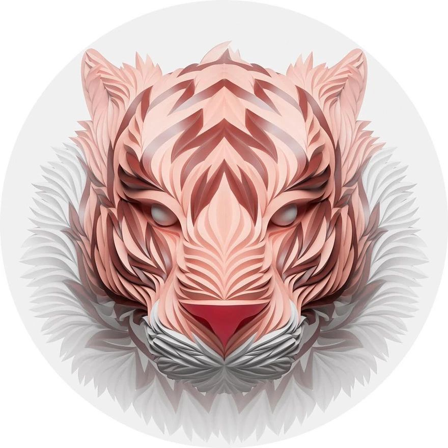 插画|人类的眼神，野兽的形象，他用非凡想象力创作惊人3D动物插画