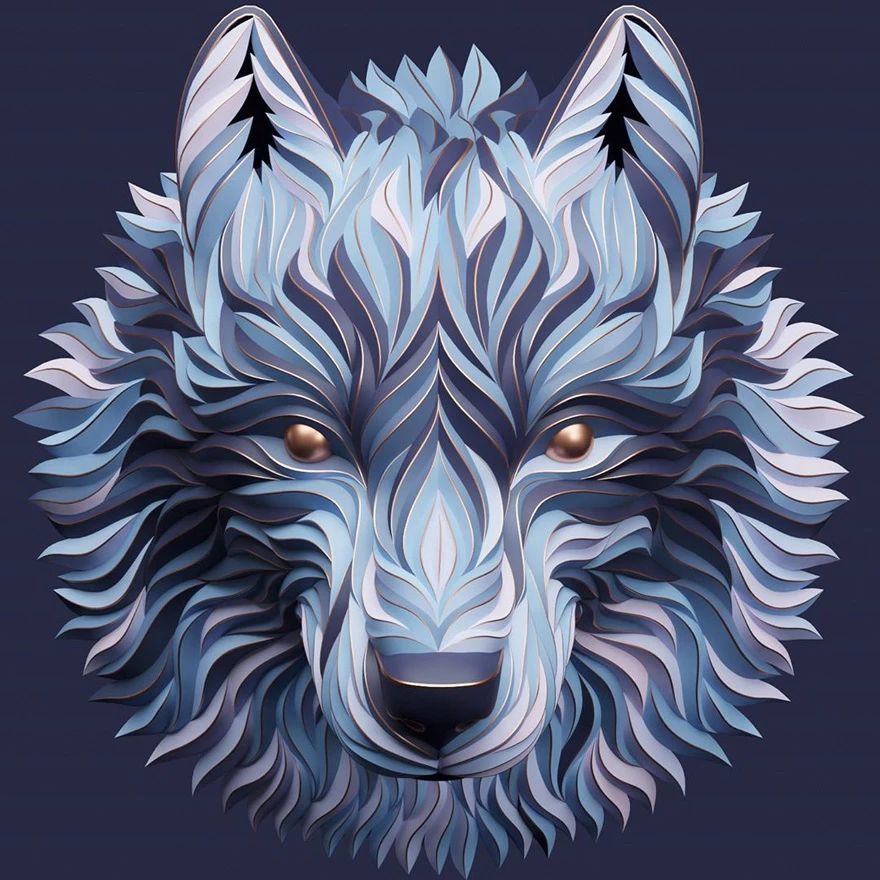 插画|人类的眼神，野兽的形象，他用非凡想象力创作惊人3D动物插画