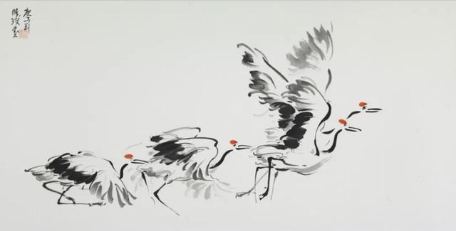 清华大学美术学院|清华大学美术学院院长、鲁晓波教授笔下的仙鹤