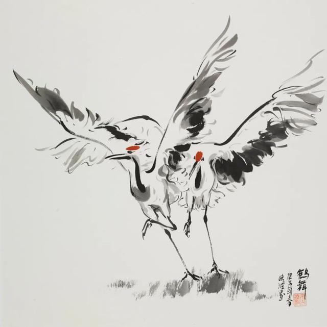 清华大学美术学院|清华大学美术学院院长、鲁晓波教授笔下的仙鹤