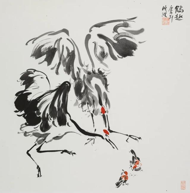 清华大学美术学院|清华大学美术学院院长、鲁晓波教授笔下的仙鹤