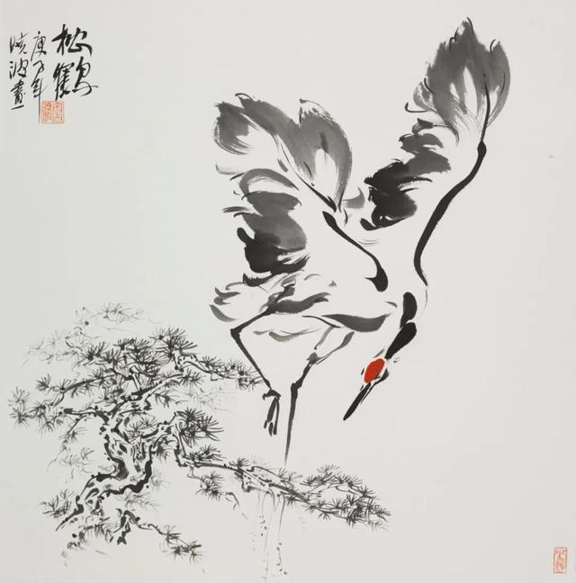 清华大学美术学院|清华大学美术学院院长、鲁晓波教授笔下的仙鹤