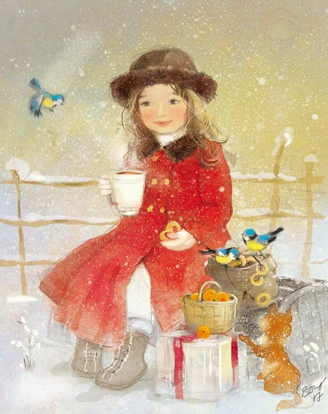 插画家|白俄罗斯美女插画家叶卡捷琳娜下的小女孩，太可爱了