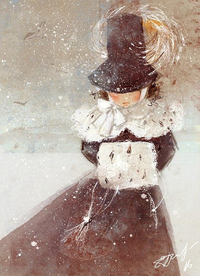 插画家|白俄罗斯美女插画家叶卡捷琳娜下的小女孩，太可爱了