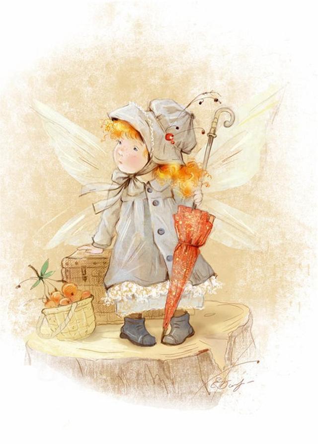 插画家|白俄罗斯美女插画家叶卡捷琳娜下的小女孩，太可爱了