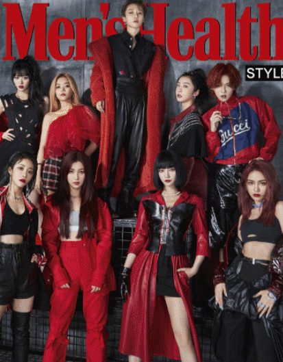 the9男士健康封面,刘雨昕c位突出,队长安崎站位变化