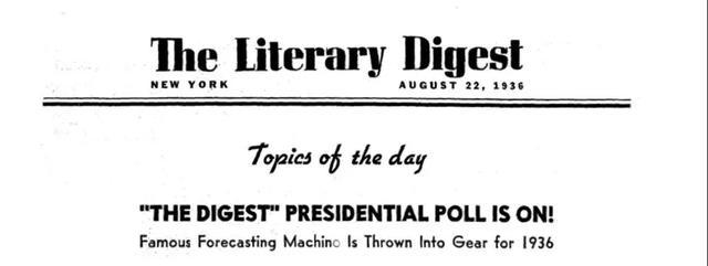 “文学文摘的投票开始了！” 1936年的这次民意调查导致了该杂志最终的破产