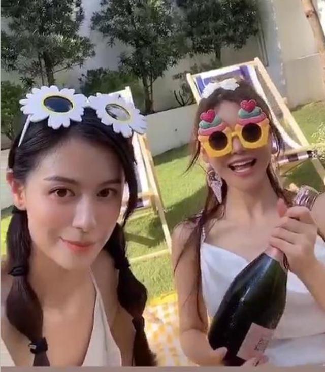 方媛|方媛和闺蜜带香槟美食聚会玩乐，晒婚戒力证与郭富城恩爱如初