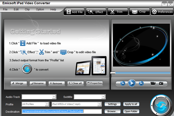 emicsoft ipad video converter(ipad視頻轉換器)是一款非常好用的