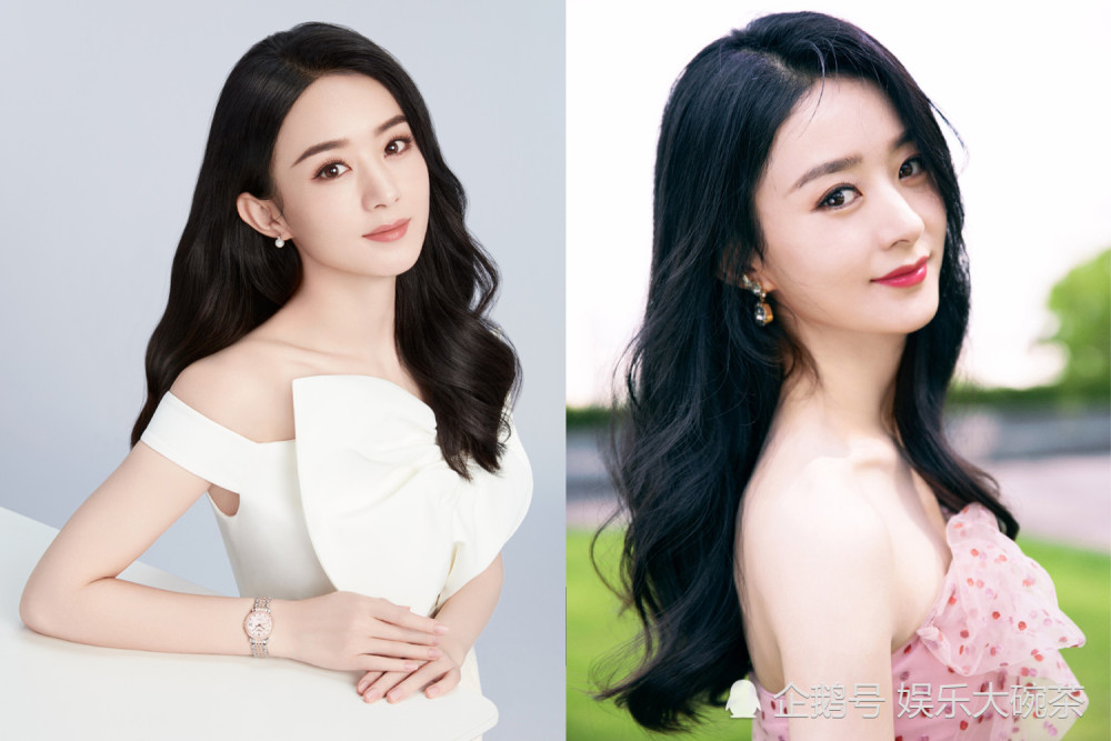 赵丽颖|赵丽颖刷新了气质新高度，波浪卷白长裙变温婉女神，果然精致迷人