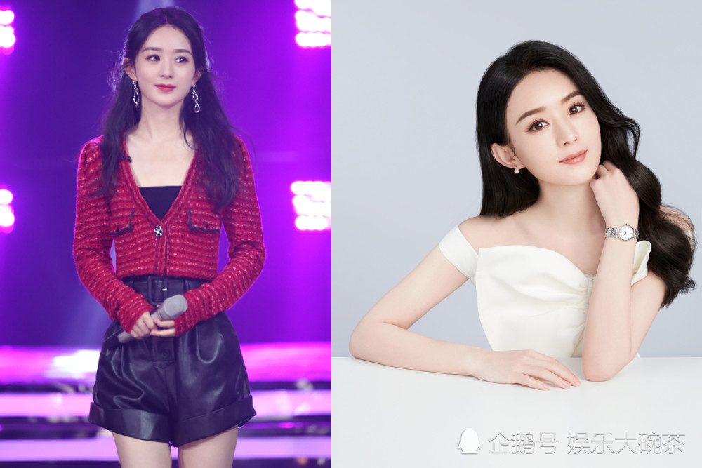 赵丽颖|赵丽颖刷新了气质新高度，波浪卷白长裙变温婉女神，果然精致迷人