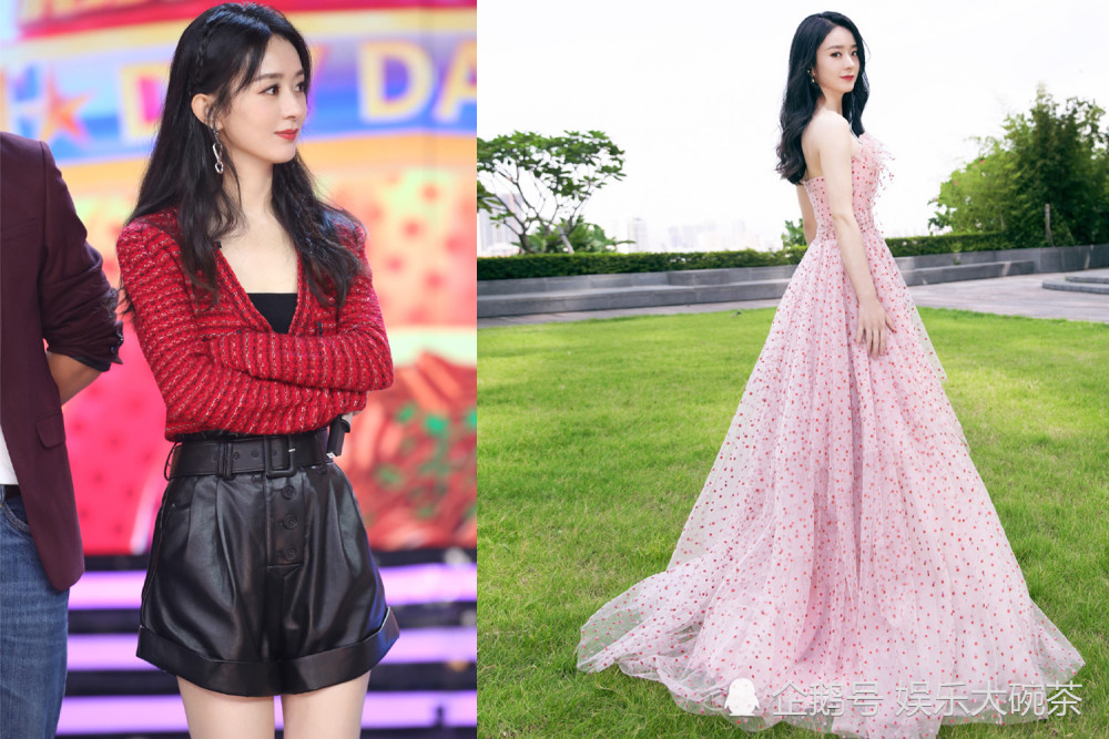 赵丽颖|赵丽颖刷新了气质新高度，波浪卷白长裙变温婉女神，果然精致迷人