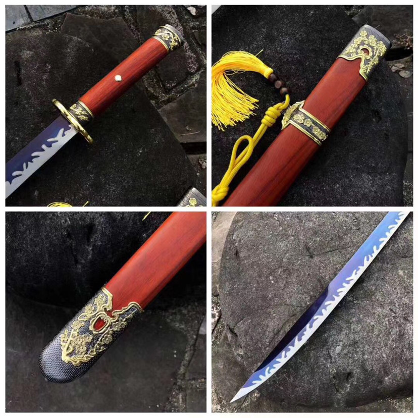 梅花|梅花清刀，弹簧钢手工锻打烤蓝工艺