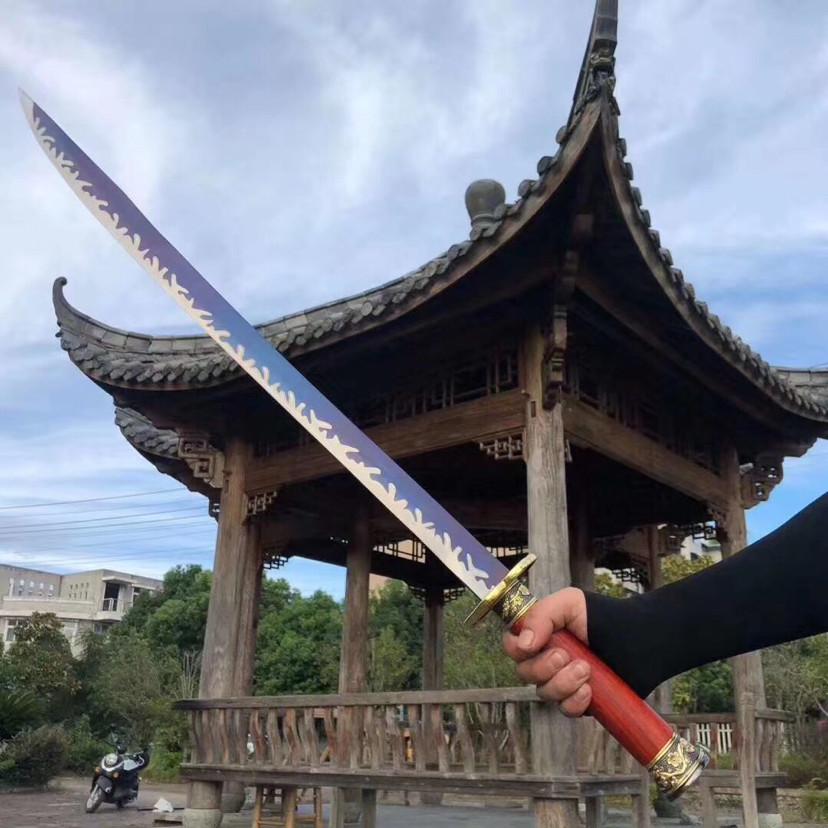 梅花|梅花清刀，弹簧钢手工锻打烤蓝工艺