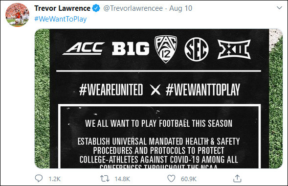 大学生橄榄球联赛|联盟商讨取消或延后大学生橄榄球联赛，特朗普：必须比！