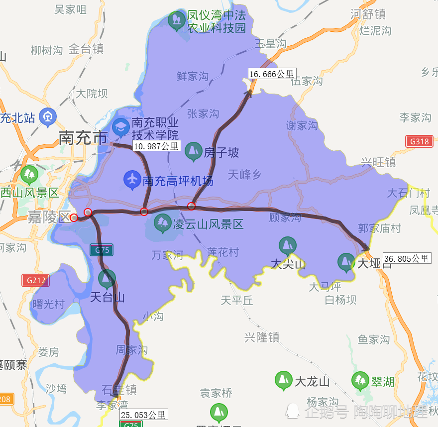 四,蘭海高速公路為南北走向,設置了高坪收費站,南充南闕家收費站.