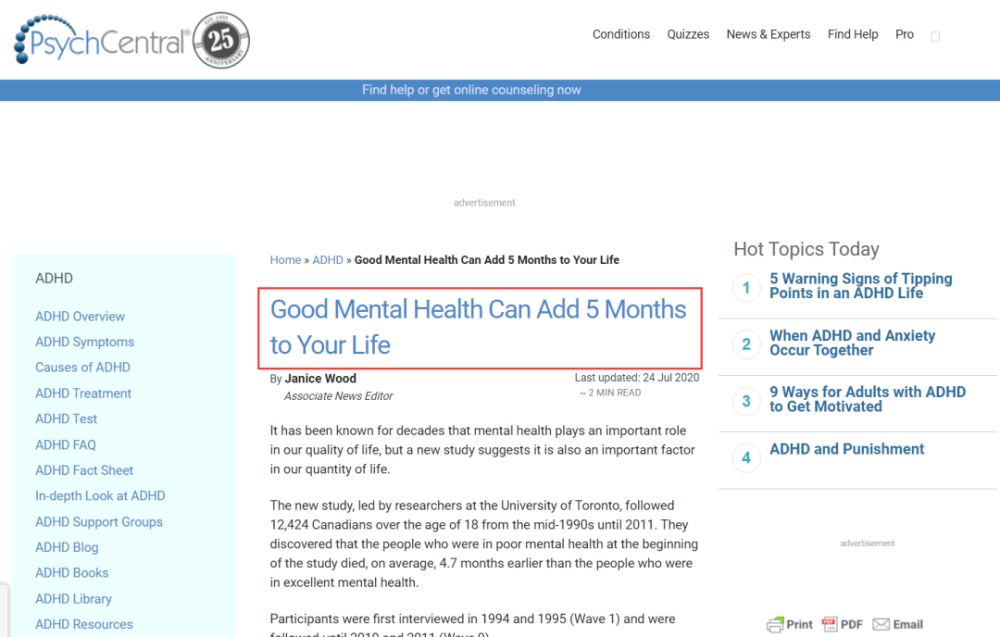 心理健康|5种情绪最“减寿”！涉1.2万人研究：心理健康的人活得更久