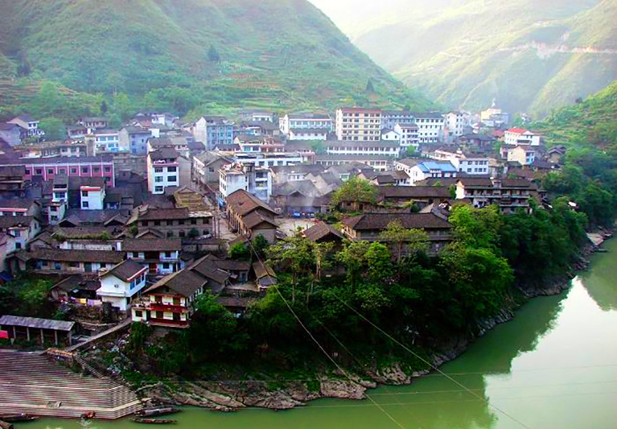 重庆秀山县石堤镇梅江河与酉水河交汇古称蜀东要塞