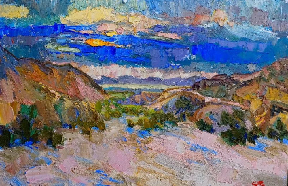 大笔触厚重的油画,色彩大胆,富有表现力!_腾讯新闻