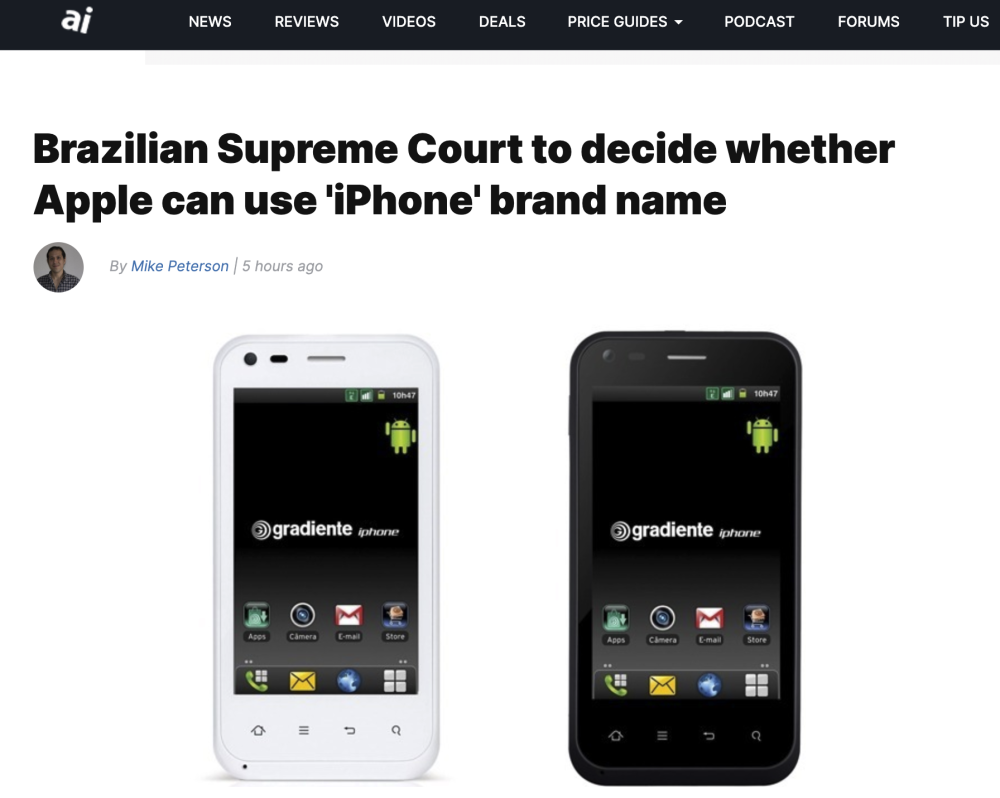 巴西最高法院|美媒：巴西最高法院将决定苹果是否可以使用 “iPhone”商标