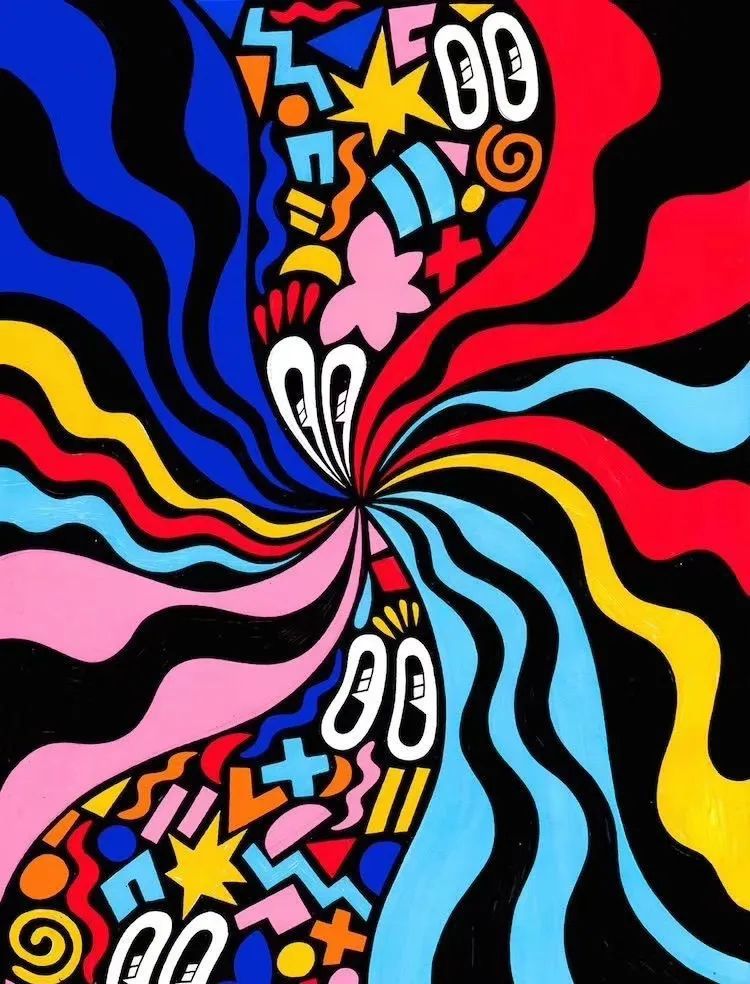 装饰画|创作中值得借鉴的配色，一组色彩丰富的装饰画作品