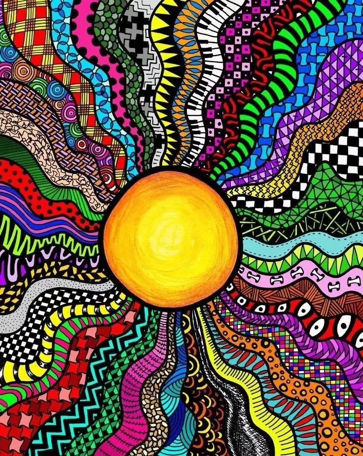 创作中值得借鉴的配色一组色彩丰富的装饰画作品