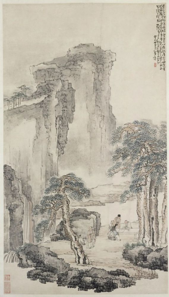 商山四皓图|《商山四皓图》轴 黄慎-中国名画鉴赏语音讲解