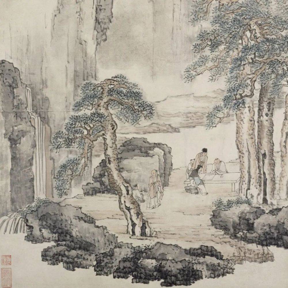 商山四皓图|《商山四皓图》轴 黄慎-中国名画鉴赏语音讲解