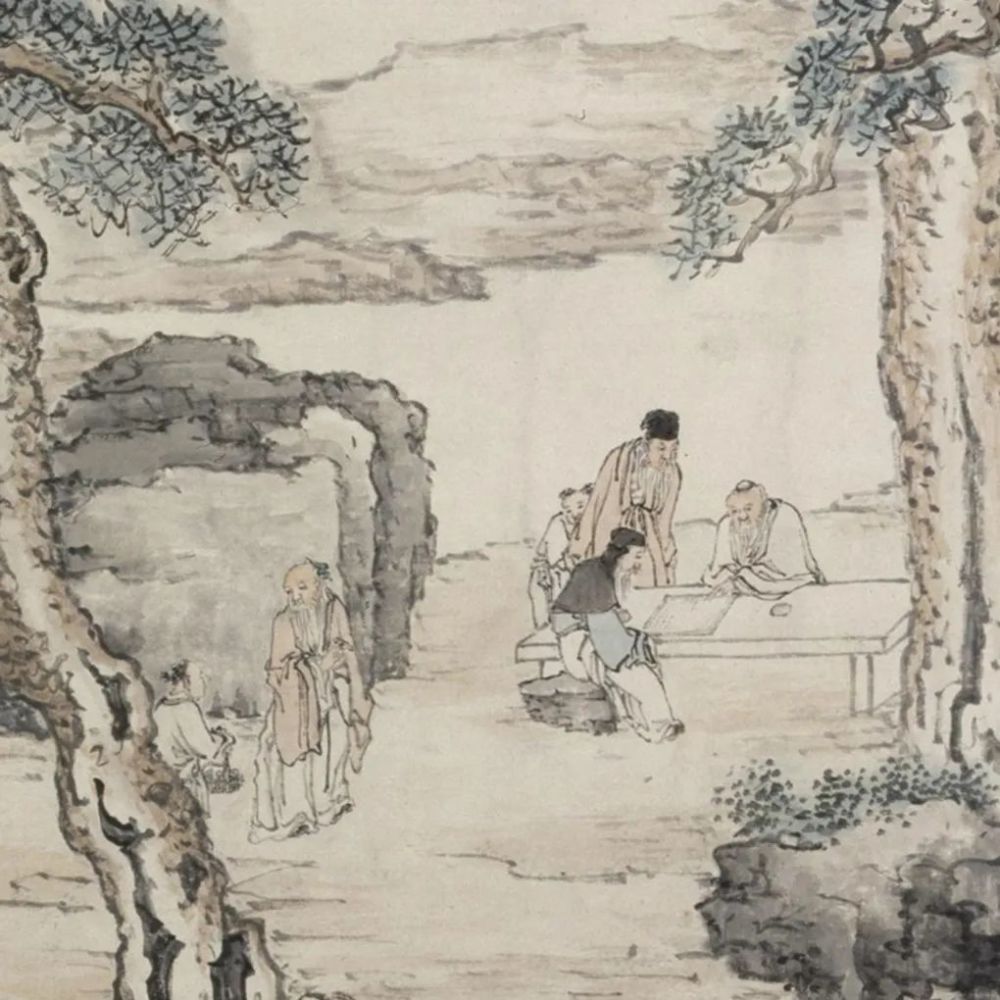 商山四皓图|《商山四皓图》轴 黄慎-中国名画鉴赏语音讲解