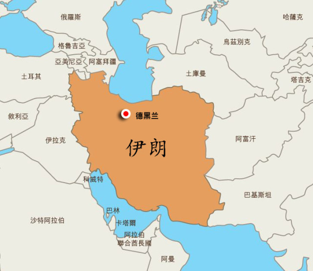 德黑兰位置地图